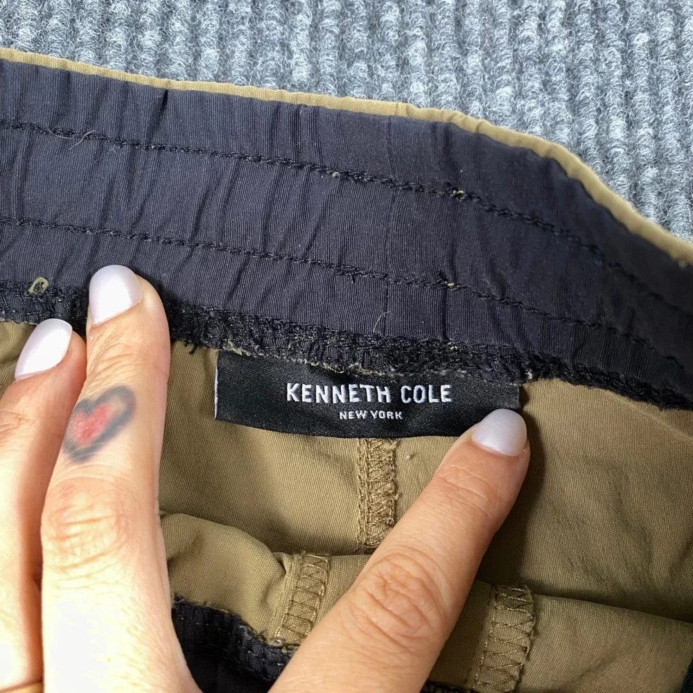 Kenneth Cole New York Mens Tan Stretch Cargo Jogger Pants Size M Khaki‎ Utility